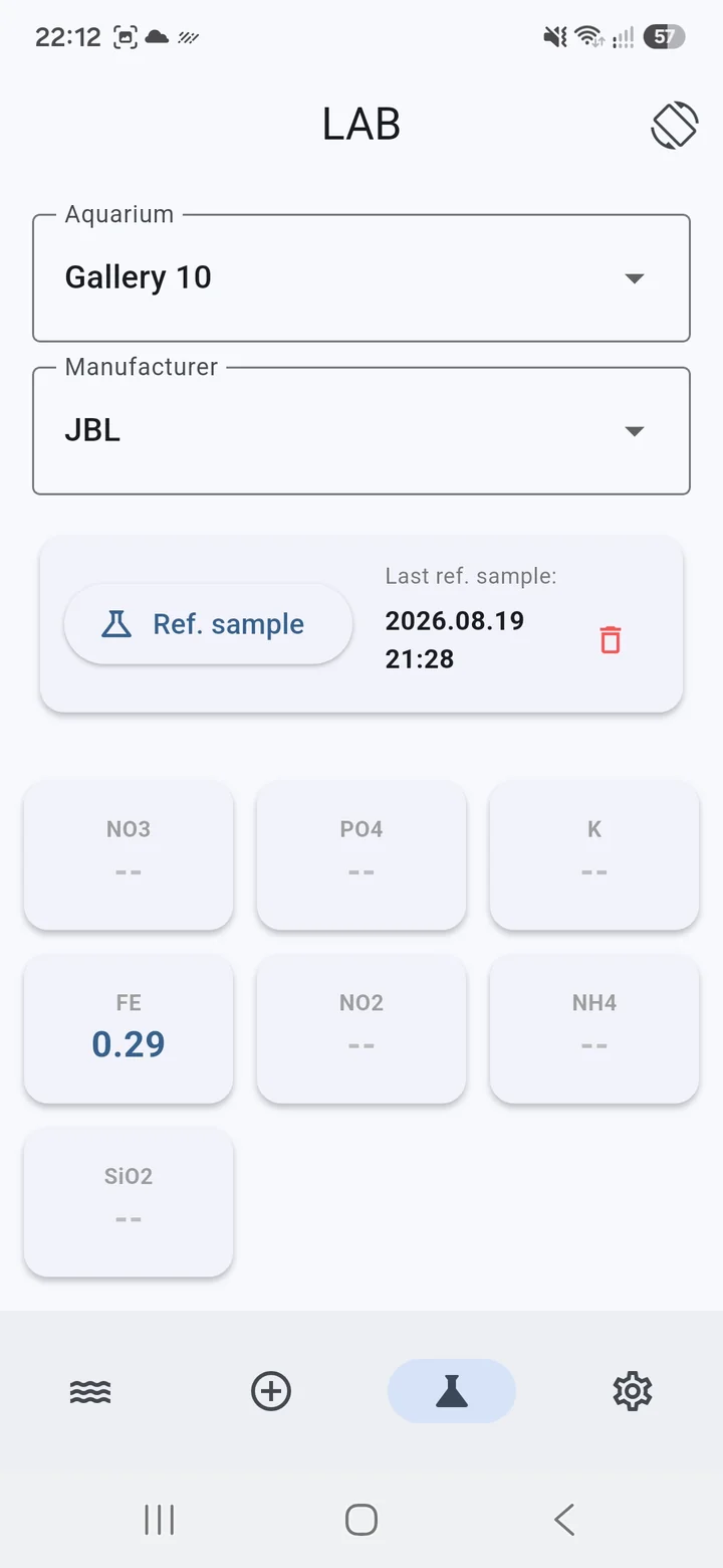 EA Monitor Lab Results Screen